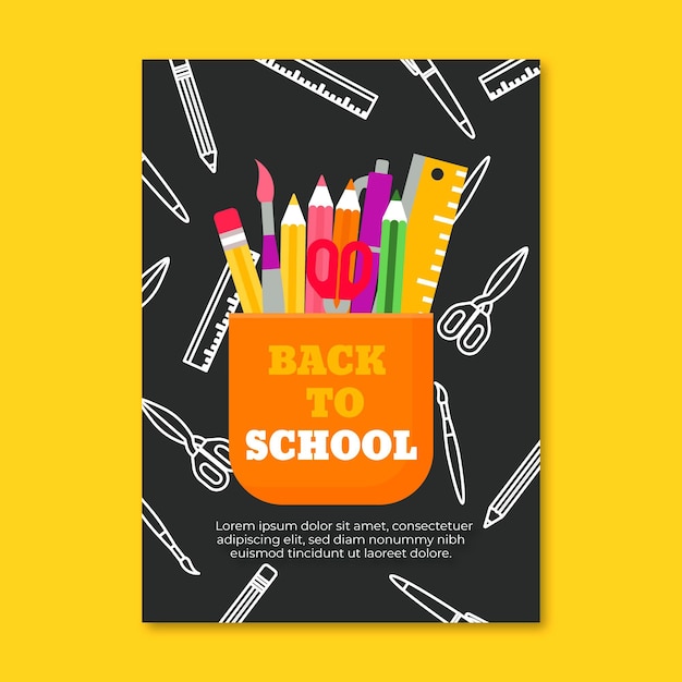 Back to School Event Card Template – Free Download, Free Stock Photo