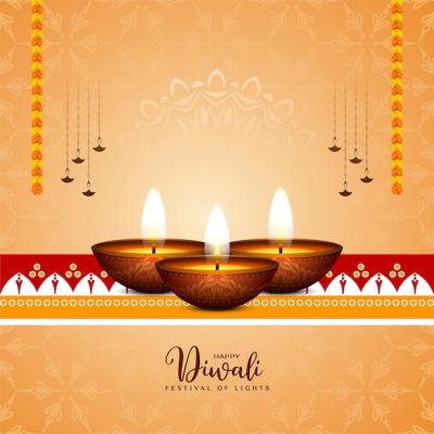 Happy Diwali Indian Religious Festival Background Design – Free Download