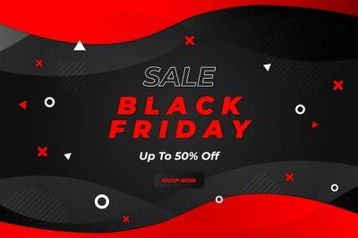 Realistic Wavy Black Friday Background – Free Download