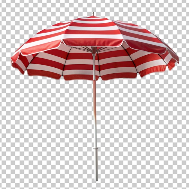 Red and White Parasol on Transparent Background – Free to Download