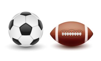 Realistic Vector Set of Soccer and American Football Balls – Free Download