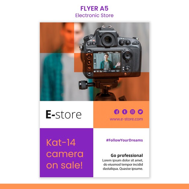 Electronic Store Flyer Template – Free Download for Eye-Catching Designs