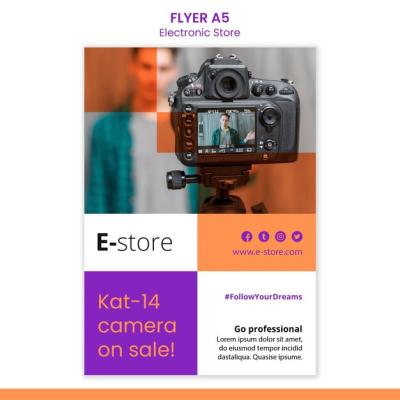 Electronic Store Flyer Template – Free Download for Eye-Catching Designs