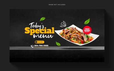 Food Menu and Restaurant Web Banner Template Design – Download Free Stock Photo