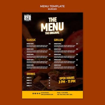 Burger Menu Template Design for Stunning App Interfaces – Free Download