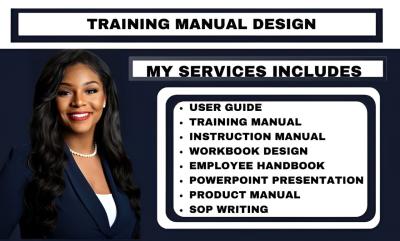 I Will Create Online Course Content, Training Manuals, Instruction Manuals, Workbooks, and PowerPoint Presentations