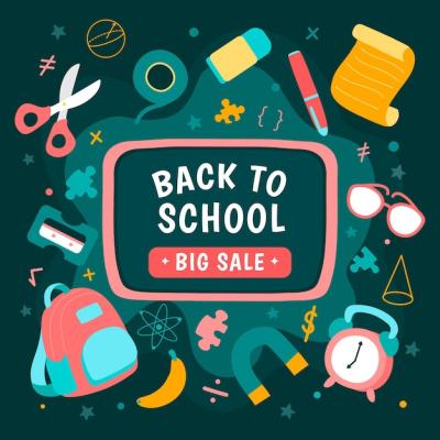 Back to School Sales Banner Vector Template – Free Download