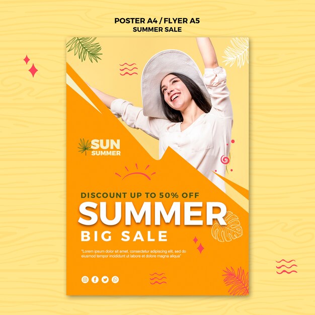 Summer Clothes Sales Flyer Design – Free Download