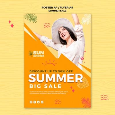 Summer Clothes Sales Flyer Design – Free Download