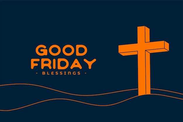 Good Friday Holy Wishes Background in Line Style – Free Download