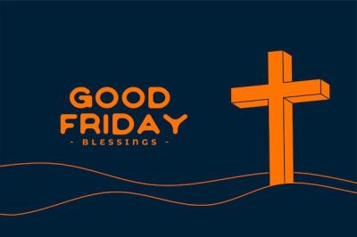 Good Friday Holy Wishes Background in Line Style – Free Download