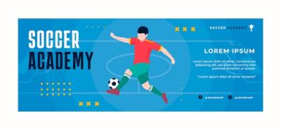 Flat Soccer Social Media Cover Template – Free Download