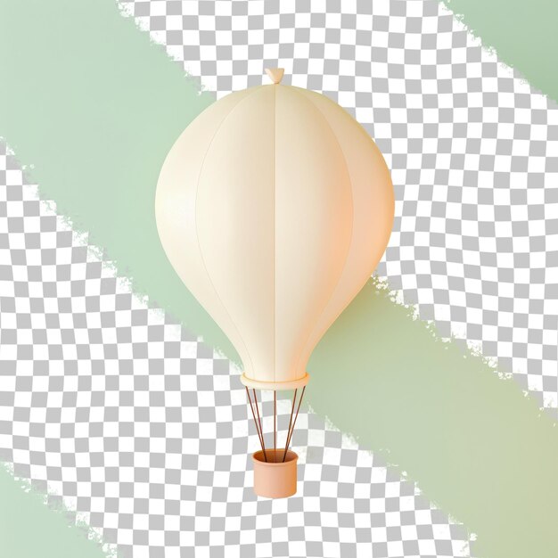 A Hot Air Balloon with a White Balloon on a Checkered Background – Free Download