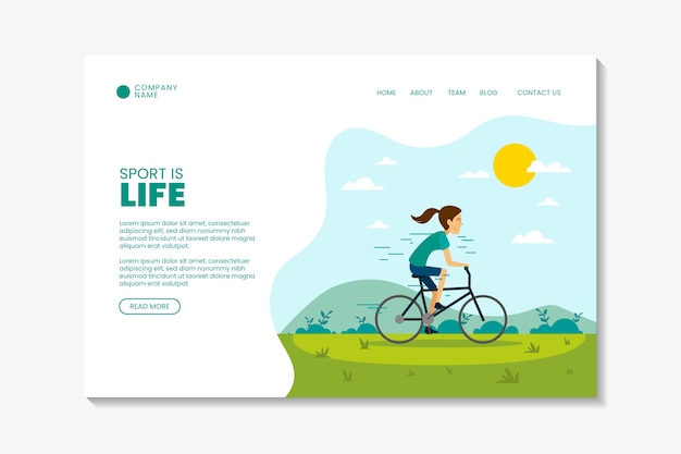 Outdoor Sport Landing Page Template – Free Download