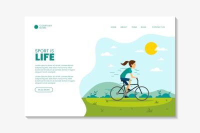 Outdoor Sport Landing Page Template – Free Download