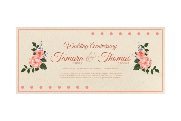 Wedding Anniversary Banner Concept – Free Download