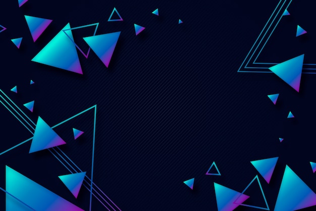 Gradient Geometric Shapes on Dark Background – Free Download