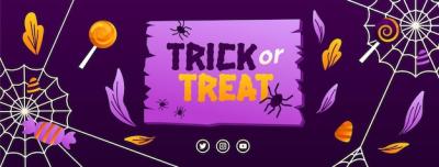 Gradient Halloween Social Media Cover Template – Free Download