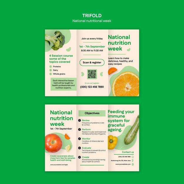 National Nutrition Week Template Design – Free Download