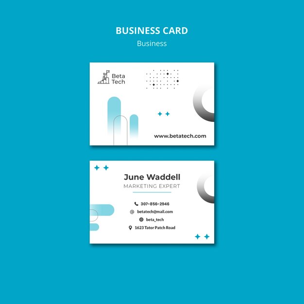 Business Card Template for Professional Concepts – Free Download