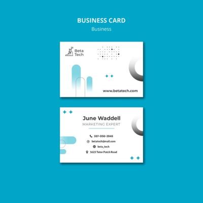 Business Card Template for Professional Concepts – Free Download