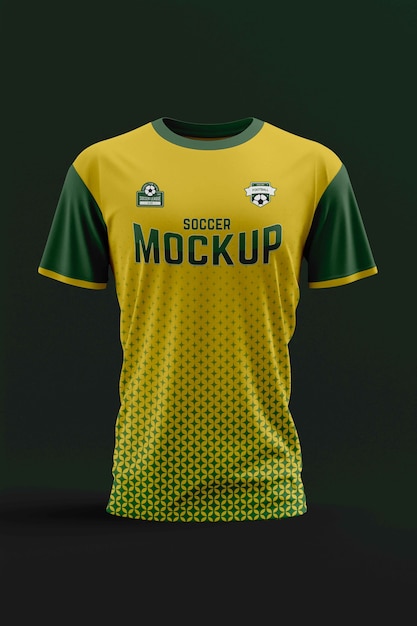 Soccer Uniform Mockup Featuring Ghost Model – Free to Download