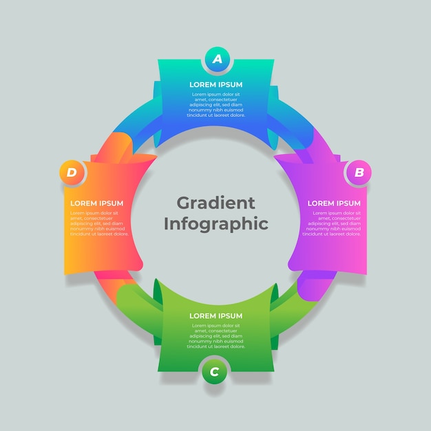 Colorful Gradient Infographic Template – Free Download