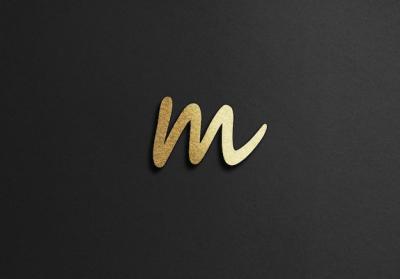 Gold Letter M on Black Background – Free Stock Photo, Download Free