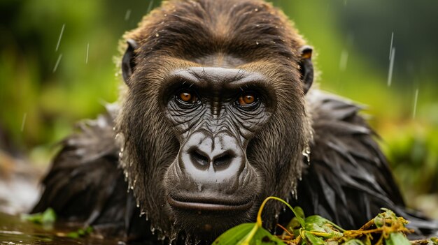 Angular Majesty: The Awe-Inspiring Stance of an Angled Gorilla – Free Stock Photos for Download