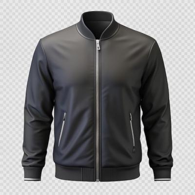 3D Black Unisex Bomber Jacket with Full Zip Zipper – Free Download