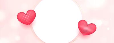 Valentine’s Day Banner Featuring Adorable 3D Love Hearts â Free Download