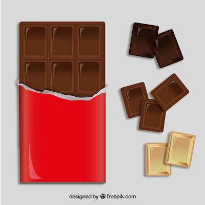 Realistic Chocolate Bar Vector Template – Free Download