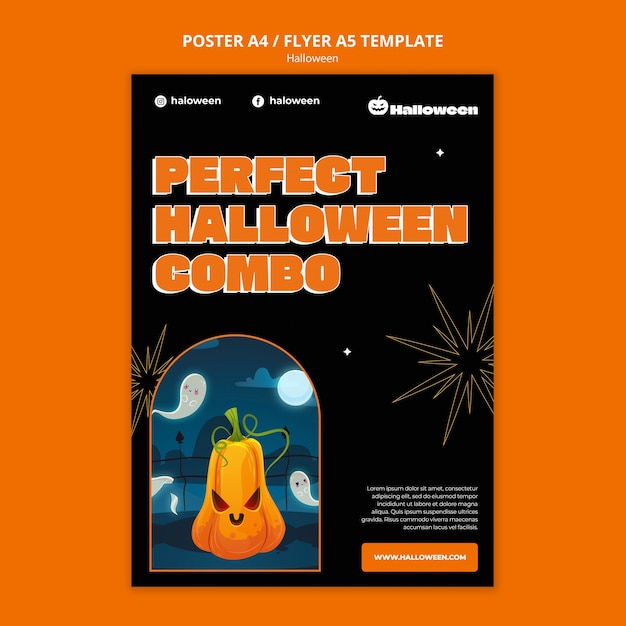 Halloween Celebration Poster Template | Free Download