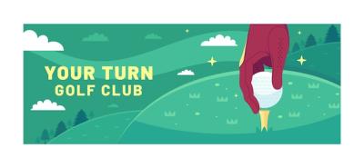 Hand Drawn Golf Club Facebook Cover Template – Free Download