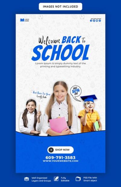 Back to School Instagram and Facebook Story Template – Free Download