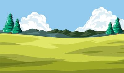 Serene Nature Landscape Vector Illustration – Free Download