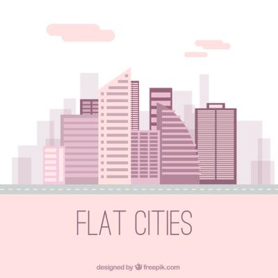 City in a Flat Style – Free Download Free Stock Photo