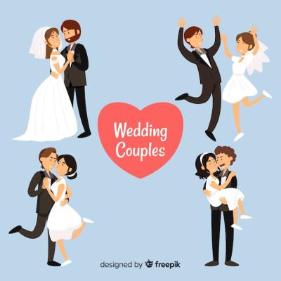 Wedding Couple Character Collection – Free to Download