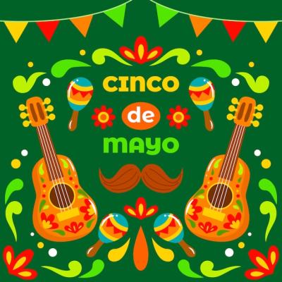 Hand-drawn Cinco de Mayo Day Vector Templates – Free Download