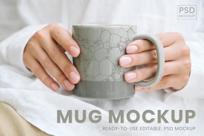 Japanese Pattern Coffee Cup PSD Mockup – Free Download