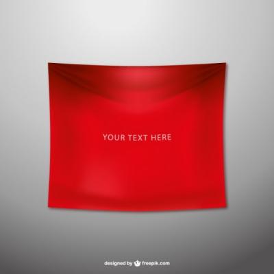 Red Fabric Mockup Template – Free Download