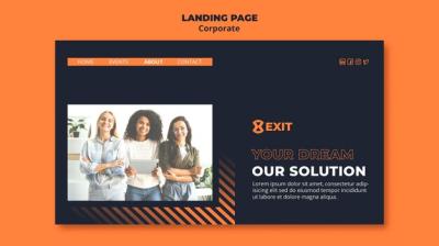 Business Corporation Landing Page Template – Free Download