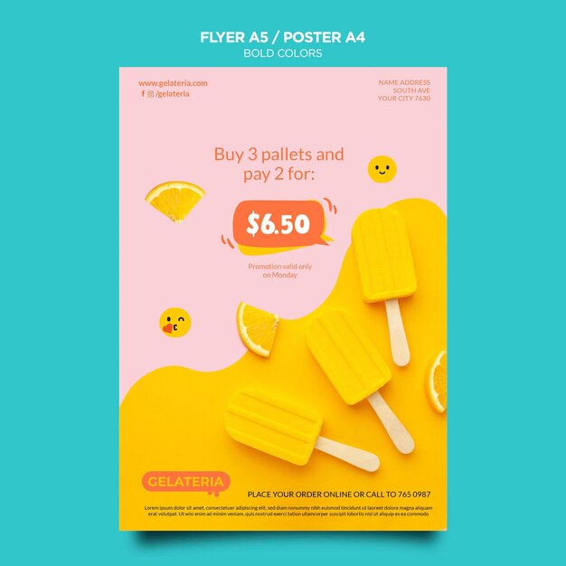 Bold Colors Concept Poster Template – Free Download