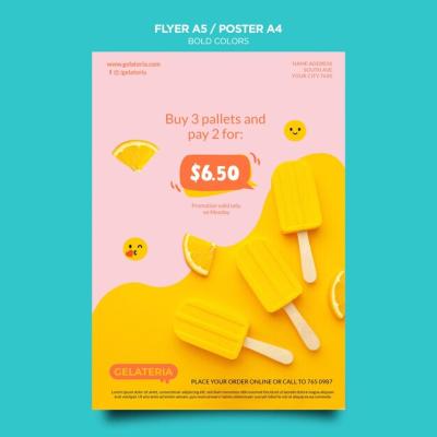 Bold Colors Concept Poster Template – Free Download