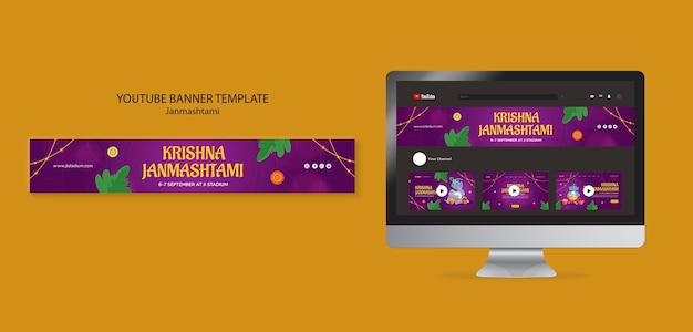 Janmashtami Template Design – Free Download, Free Stock Photo