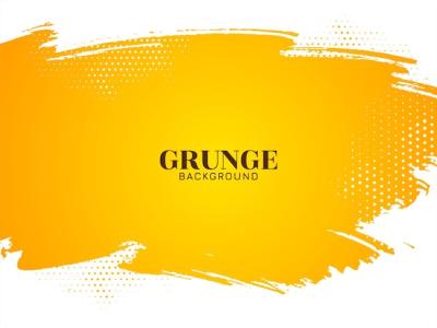 Yellow and White Brush Stroke Grunge Background Design – Free Download