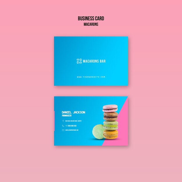 Macarons Business Card Template – Free to Download