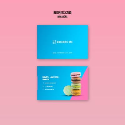 Macarons Business Card Template – Free to Download