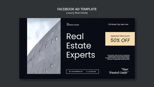 Luxury Real Estate Facebook Template – Free to Download