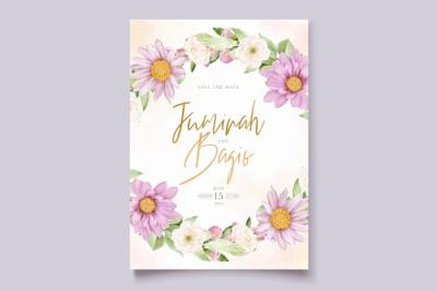 Beautiful Watercolor Floral Wedding Invitation Card Set – Free Download